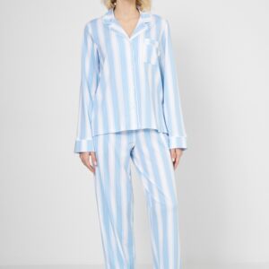 DKNY NEW VERSION NEW YORK AQUA STP TEE & TERRY PANT SET-XL - Image 1