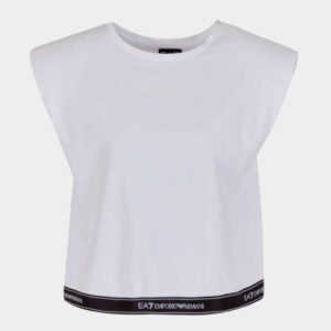 GIORGIO ARMANI WOMAN JERSEY  WHITE BLOUSE WITH ELASTIC BAND-XS - Image 1