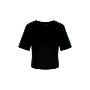 GIORGIO ARMANI WOMAN JERSEY ROUND NECK T-SHIRT PRINTED SHOULDER-S - Image 1