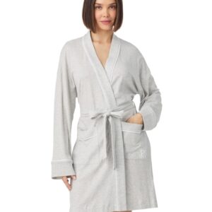 DKNY NEW ERA COTTON INTERLOCK ROBE LT GREY-M - Image 1