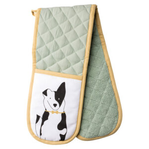 THE ENGLISH TABLE WARE PLAYFUL PETS DOUBLE OVEN GLOVE DOG - Image 1