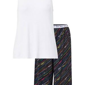 DKNY- JUST ADD SUN TANK & CULOTTE SET BLACK LOGO - Image 1