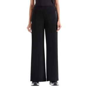 GIORGIO ARMANI WOMAN JERSEY BLACK TROUSE WIT 2 GOLD SMALL ZIPPER-XS - Image 1