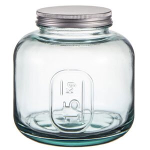LADELLE ECO RECYCLED RUSTICO 1500ML CLEAR STORAGE JAR - Image 1