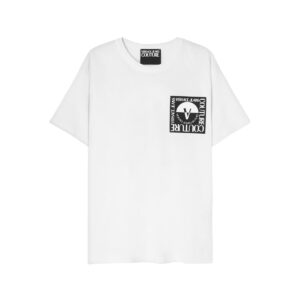 VERSACE R SQUARE V EMBLEM BN ORGANIC COTTON JERSEY WHITE- -L - Image 1