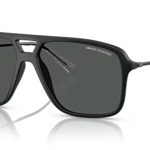 ARMANI EXCHANGE SUNGLASSES MATTE BLK/DARK GREY SIZE 59 - Image 1